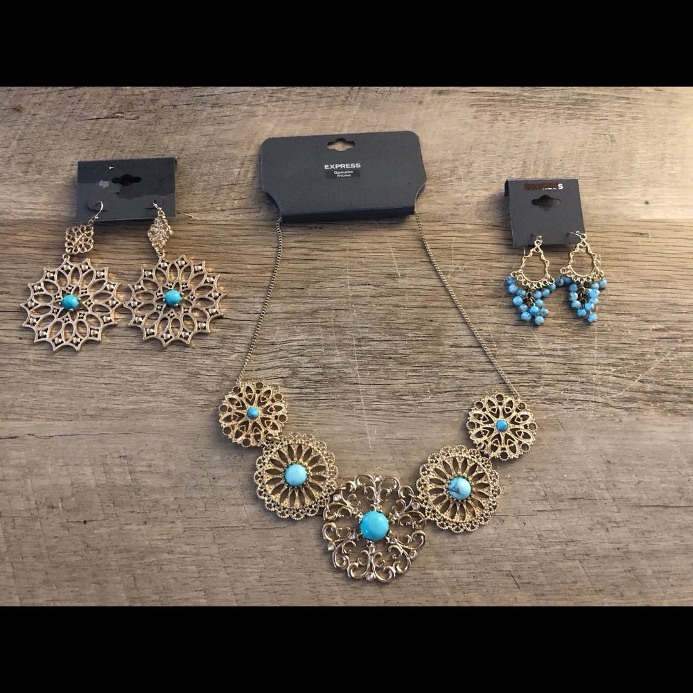 Express necklace and earrings set